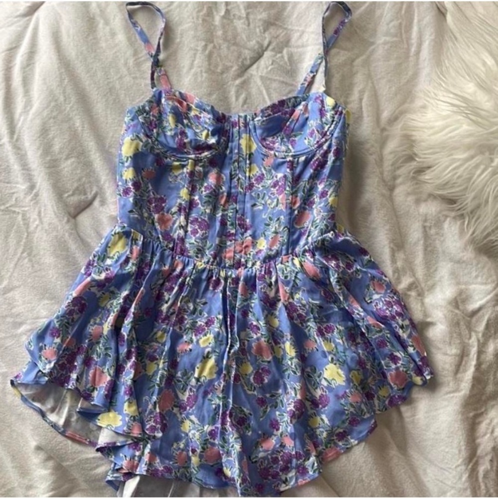 for love and lemons charlene floral mini dress